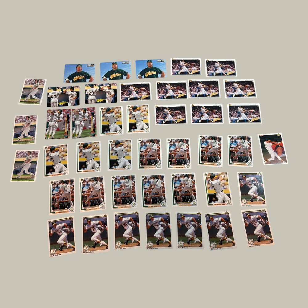 Mark McGwire Upper Deck Baseball Card Lot Oakland A's Raw Vintage MLB Cards
